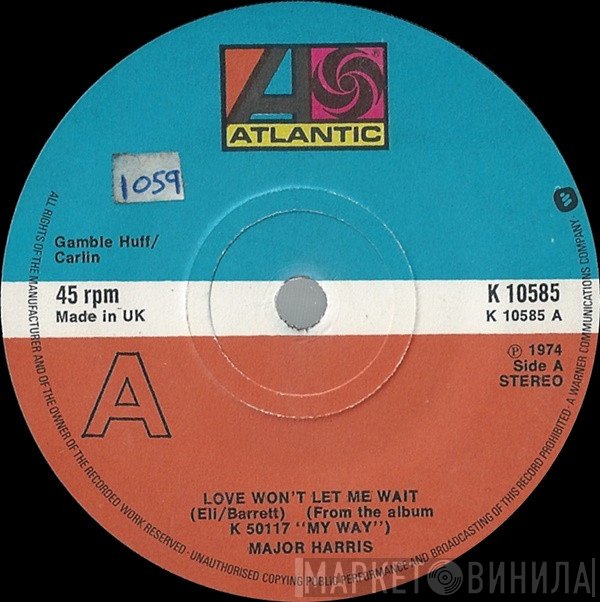 Major Harris - Love Won't Let Me Wait