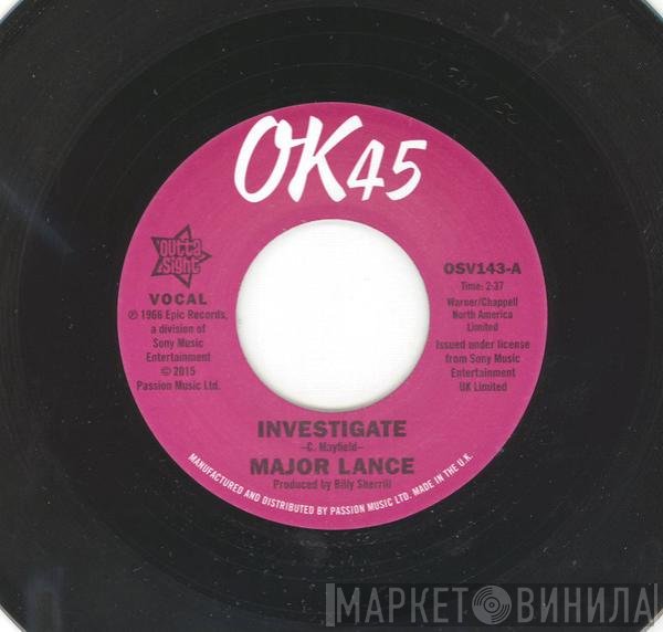 Major Lance - Investigate / It's The Beat