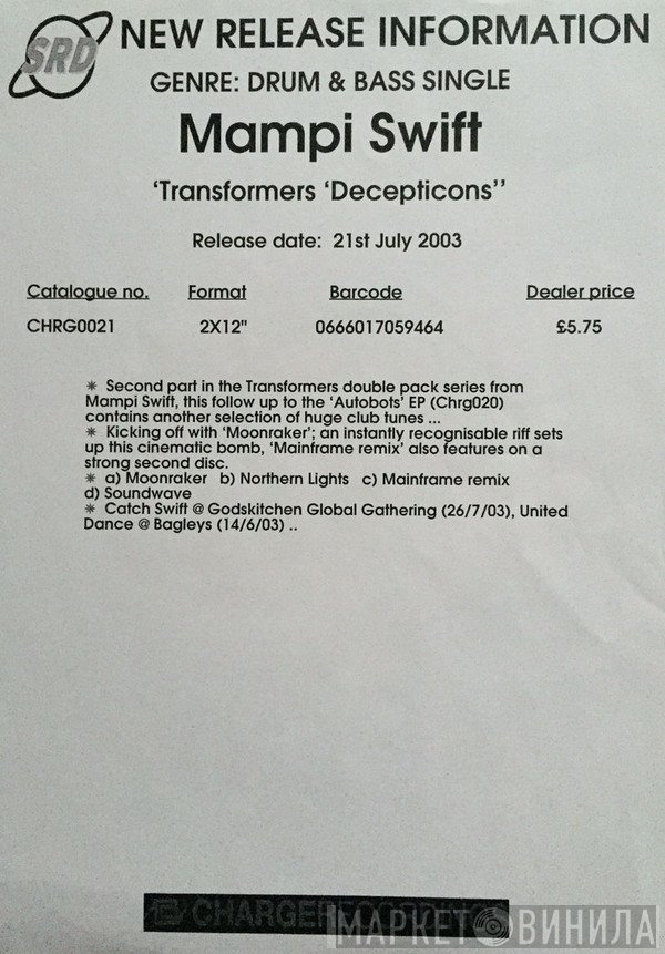 Mampi Swift - Transformers EP: Decepticons
