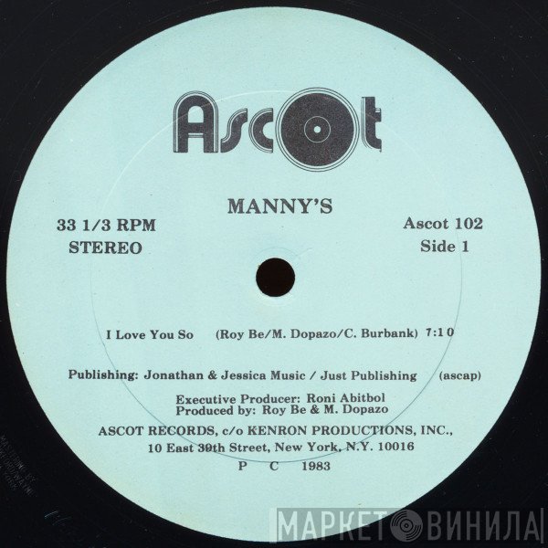 Manny's - I Love You So