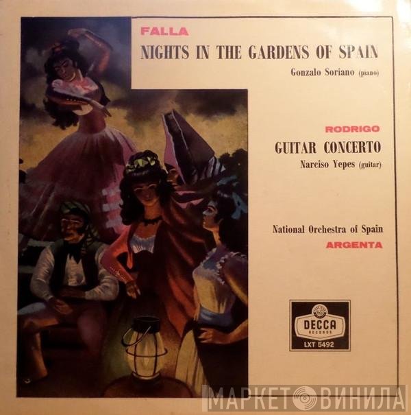Manuel De Falla, Narciso Yepes, Joaquín Rodrigo, Gonzalo Soriano, Orquesta Nacional De España, Ataúlfo Argenta - Nights In The Gardens Of Spain / Guitar Concerto