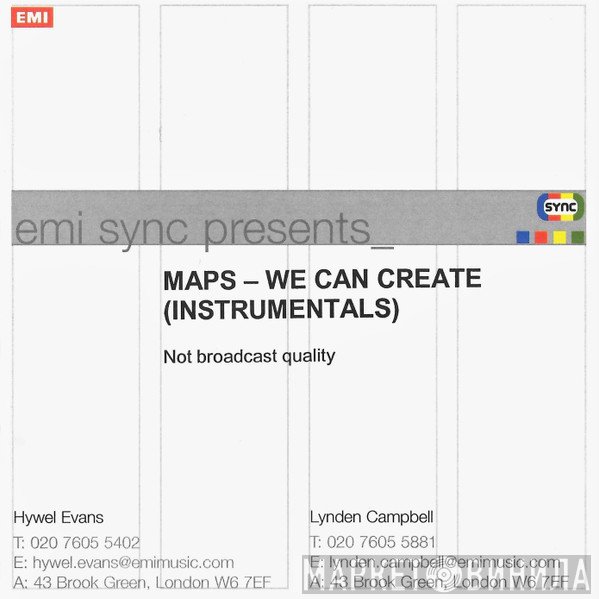 Maps  - We Can Create (Instrumentals)