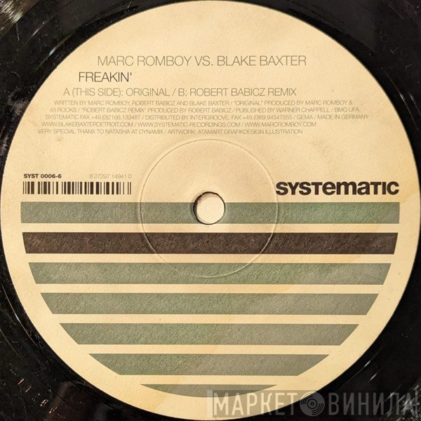Marc Romboy Vs. Blake Baxter  - Freakin'