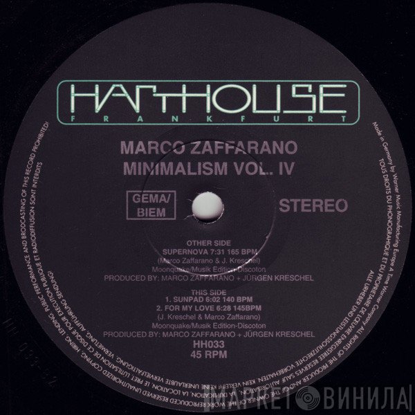 Marco Zaffarano  - Minimalism Vol. IV