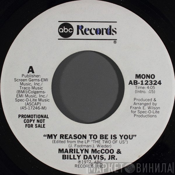 Marilyn McCoo & Billy Davis Jr. - My Reason To Be Is You