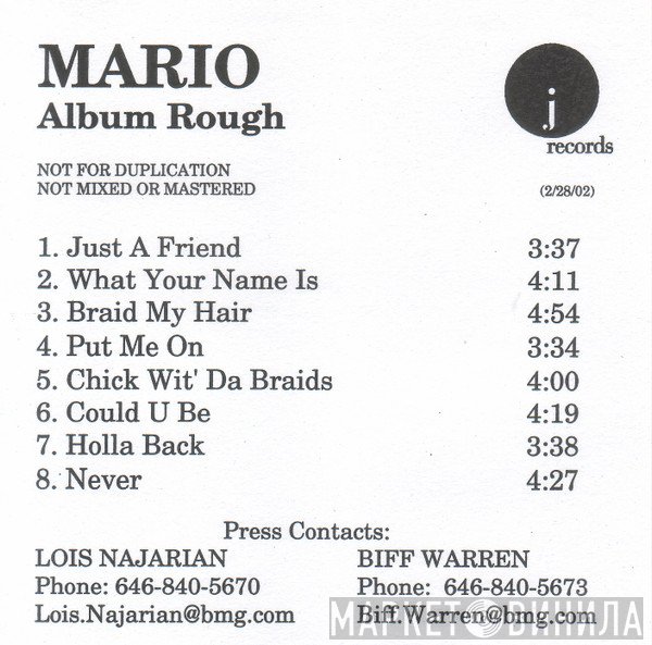 Mario  - Album Rough