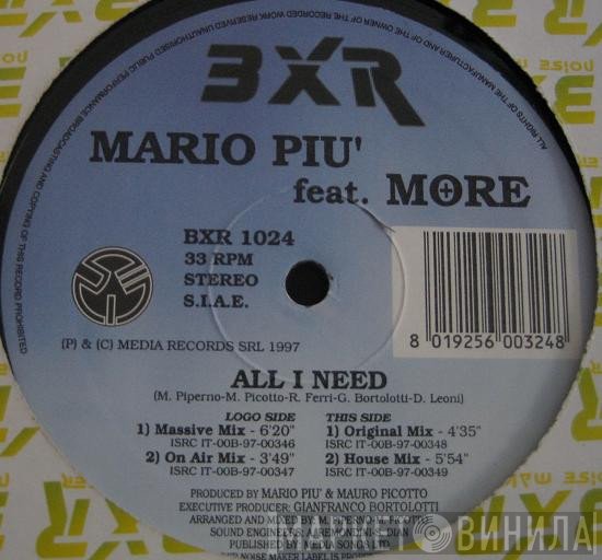 Mario Più Feat. More   - All I Need