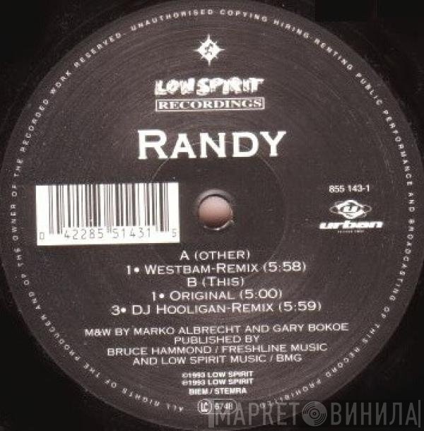 Mark 'Oh  - Randy (Never Stop That Feeling)
