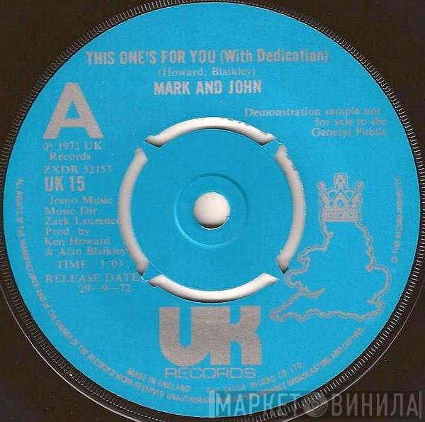 Mark And John - This One's For You (With Dedication)