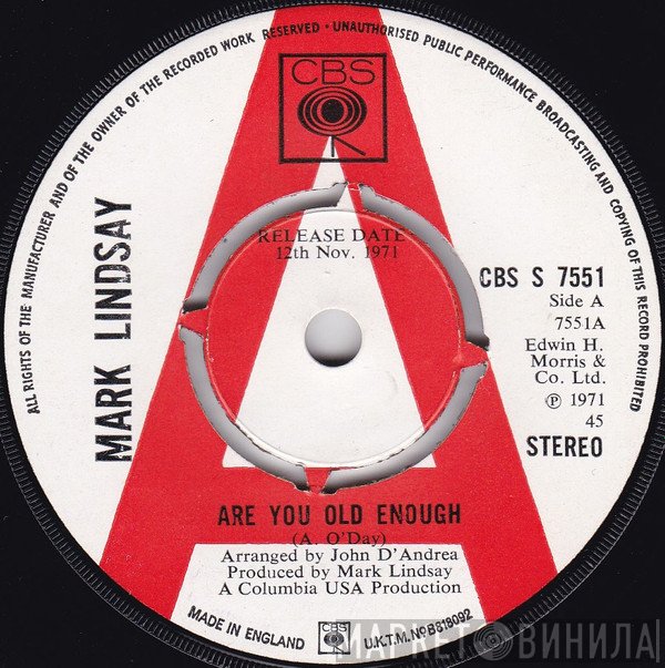 Mark Lindsay - Are You Old Enough