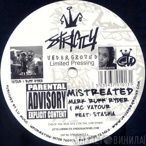 Mark Ryder & MC Vapour Feat. Stashia  - Mistreated