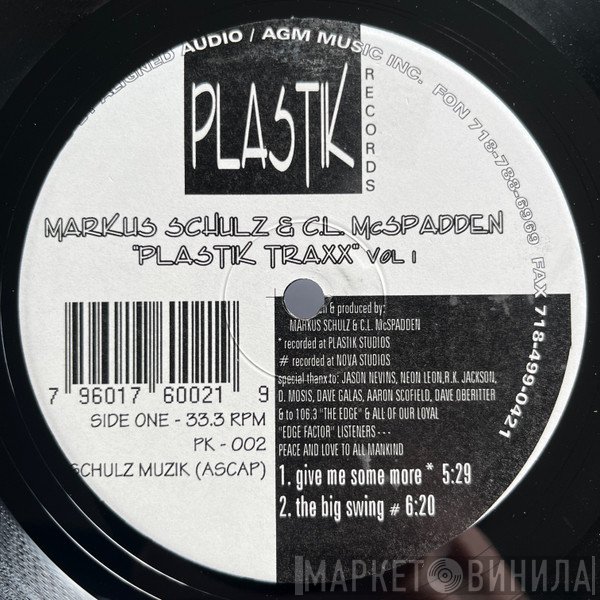 Markus Schulz, CL McSpadden - Plastik Traxx Vol. 1