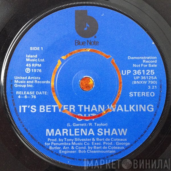 Marlena Shaw - It's Better Than Walking Out