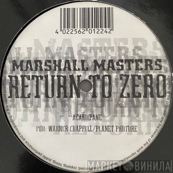 Marshall Masters  - Return To Zero