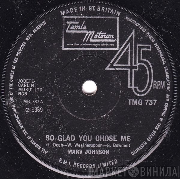 Marv Johnson - So Glad You Chose Me