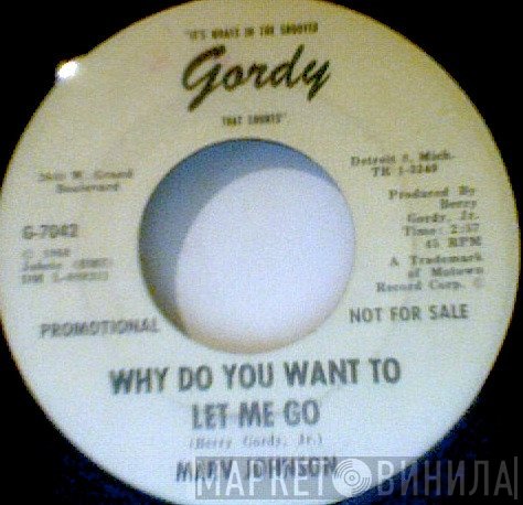 Marv Johnson - Why Do You Want To Let Me Go / I'm Not A Plaything
