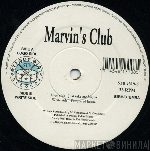 Marvin's Club - Just Take Me Higher / Temple Of House