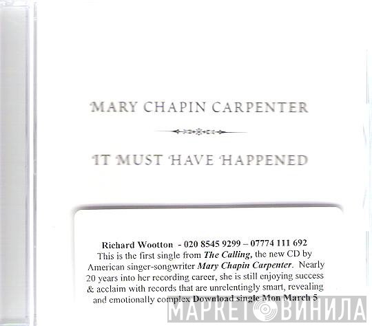 Mary Chapin Carpenter - It Must Have Happened