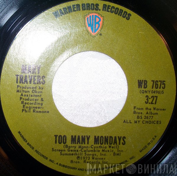 Mary Travers  - Too Many Mondays