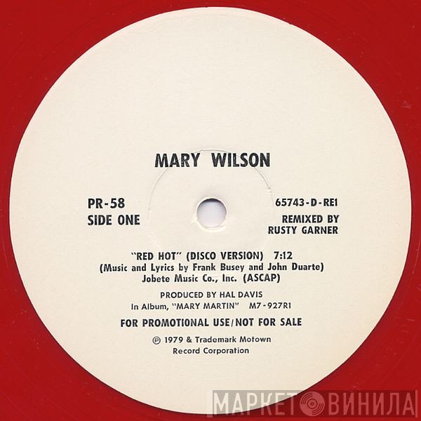 Mary Wilson  - Red Hot