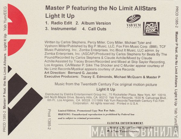 Master P Featuring The No Limit All Stars  - Light It Up
