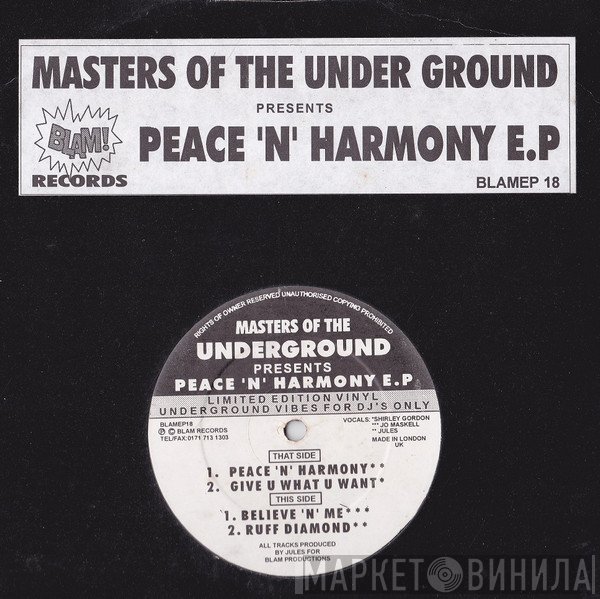 Masters Of The Underground - Peace 'N' Harmony E.P.