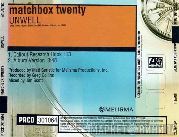 Matchbox Twenty  - Unwell