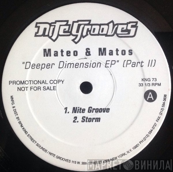 Mateo & Matos  - Deeper Dimensions EP (Part II)
