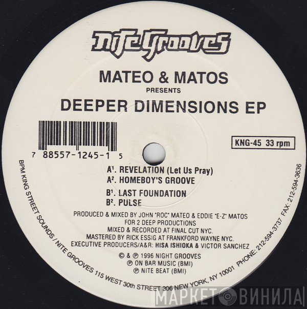 Mateo & Matos  - Deeper Dimensions EP