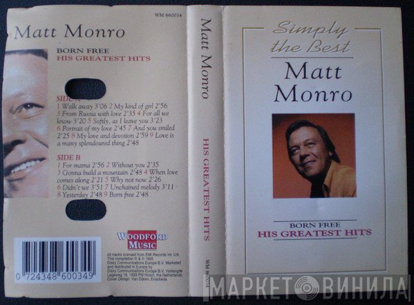 Matt Monro - Born Free - His Greatest Hits