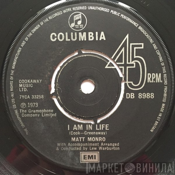 Matt Monro  - I Am In Life