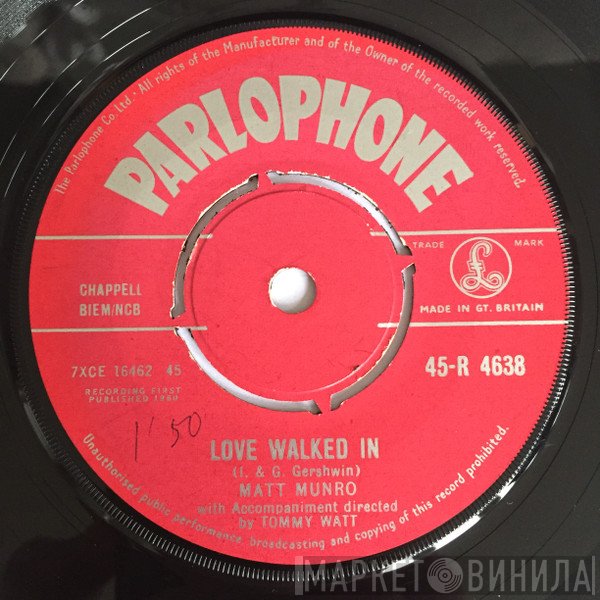 Matt Monro  - Love Walked In