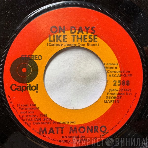 Matt Monro  - On Days Like These