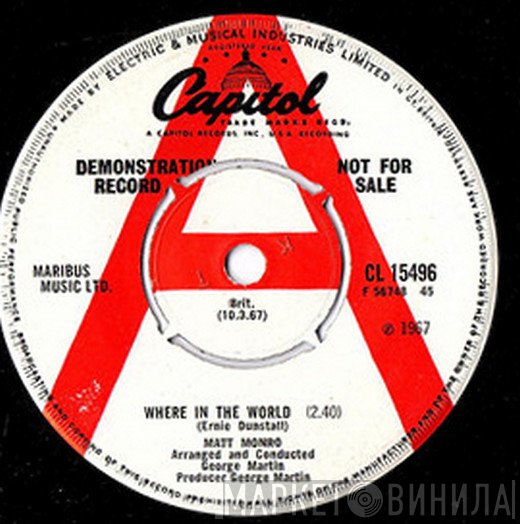 Matt Monro - Where In The World