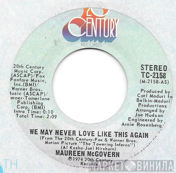 Maureen McGovern - We May Never Love Like This Again