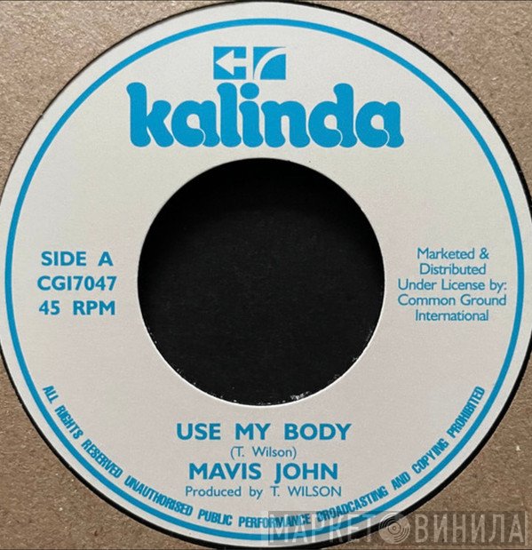 Mavis John, The Red Stripe Band  - Use My Body/ Try Love