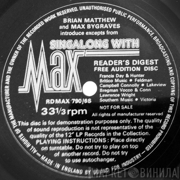 Max Bygraves, Brian Matthew - Excerpts From "Singalong With Max"