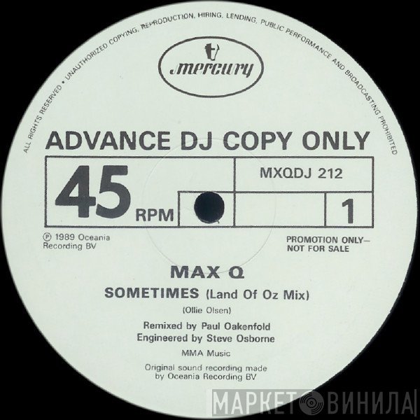 Max Q  - Sometimes
