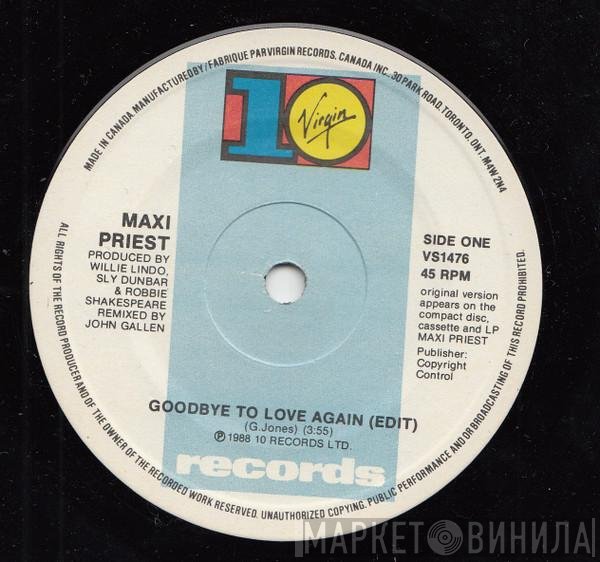 Maxi Priest - Goodbye To Love Again