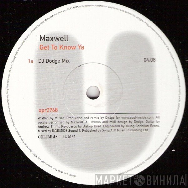 Maxwell - Get To Know Ya