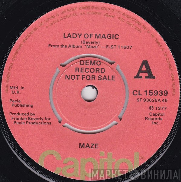 Maze Featuring Frankie Beverly - Lady Of Magic