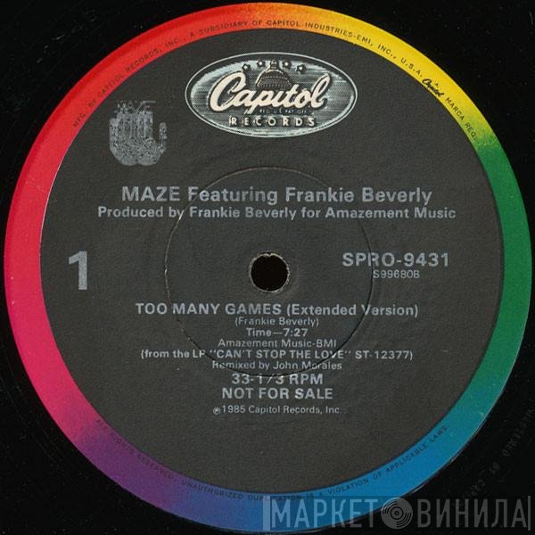 Maze Featuring Frankie Beverly  - Too Many Games