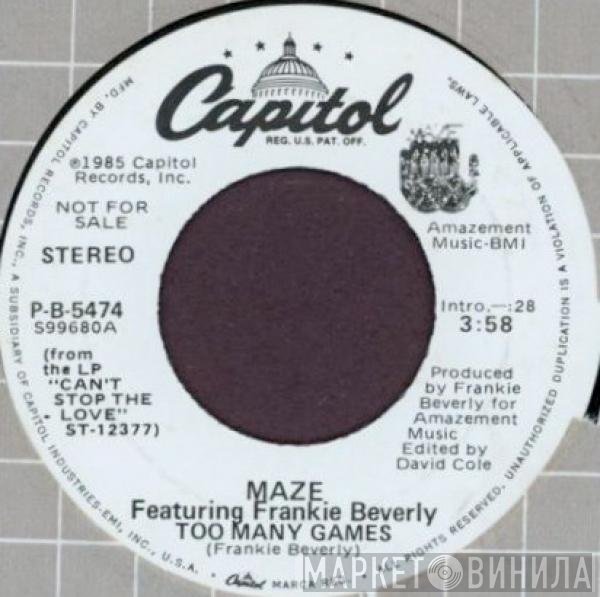Maze Featuring Frankie Beverly  - Too Many Games