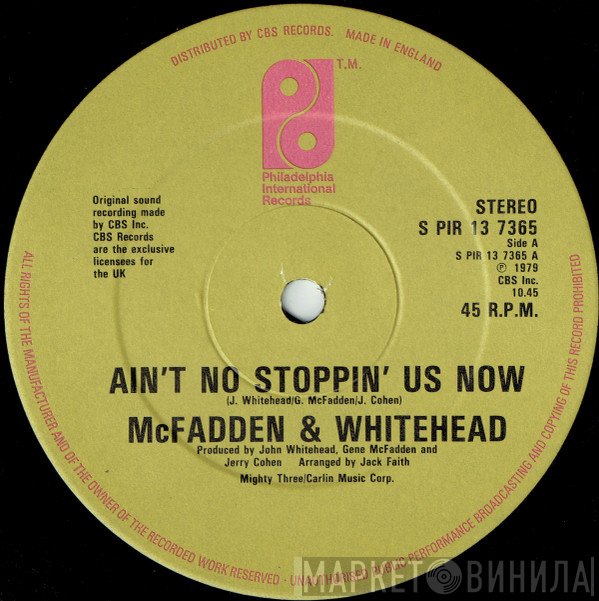 McFadden &amp; Whitehead - Ain't No Stoppin' Us Now