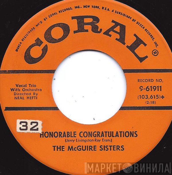 McGuire Sisters  - Honorable Congratulations