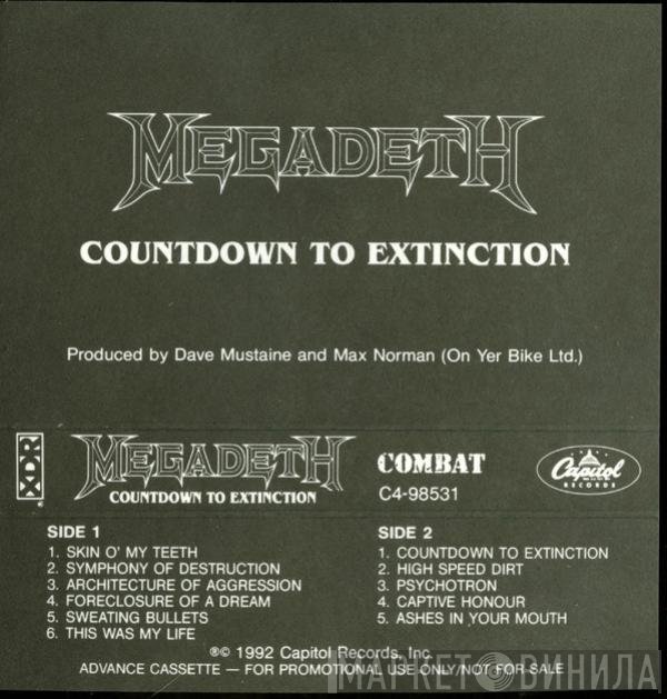 Megadeth  - Countdown To Extinction