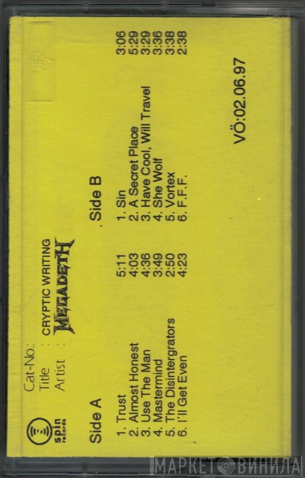 Megadeth  - Cryptic Writing