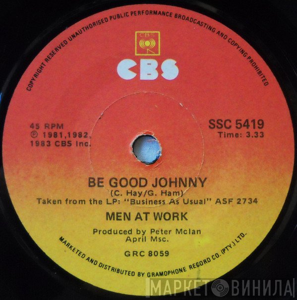 Men At Work  - Be Good Johnny