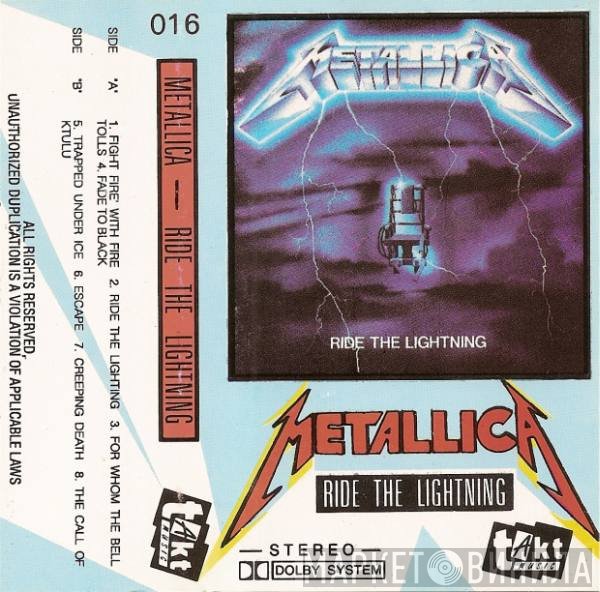 Metallica  - Ride The Lightning
