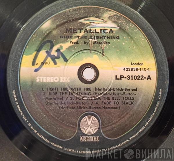 Metallica  - Ride The Lightning